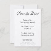 Anpassbare Sets zur Einladung von Hochzeiten (Rückseite)