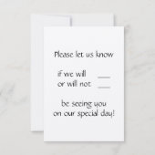 Anpassbare Sets zur Einladung von Hochzeiten (Rückseite)