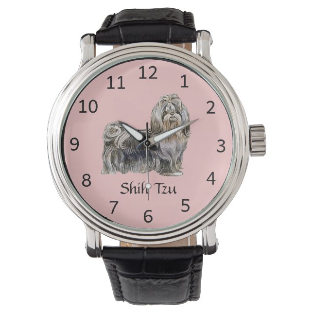 Anpassbare Shih Tzu Dog Armbanduhr (Vorderseite)