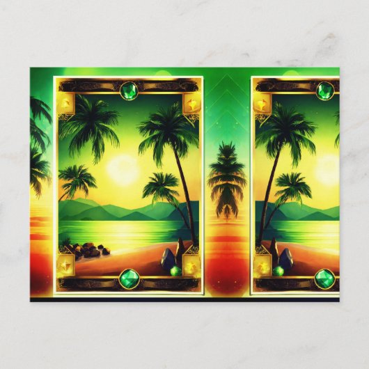 Anpassbare Shiny-Designs mit Edelsteinen Postkarte (Vorderseite)