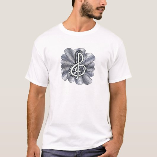 Anpassbare Silber-Klebe T-Shirt (Vorderseite)