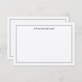 Anpassbare Silver Artist Vielen Dank Note Card Dankeskarte (Vorne/Hinten)