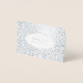 Anpassbare Silver Damask Beileid Vielen Dank Folienkarte (Vorderseite)