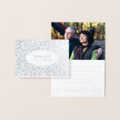 Anpassbare Silver Damask Beileid Vielen Dank Folienkarte (Anzeige)