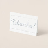 Anpassbare Silver Foil "Danke!" Karte (Vorderseite)