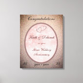 Anpassbare Silver Wedding Anniversary Leinwanddruck (Vorderseite)