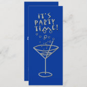 Anpassbare Silvester-Party Einladungen (Vorne/Hinten)