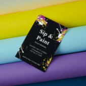 Anpassbare Sip- und Paint-Party Einladung