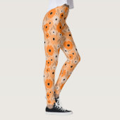 Anpassbare skandinavische Doodle-Blume Leggings (Rechts)