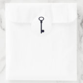 Anpassbare Skeletttastatur Runder Aufkleber (Tasche)