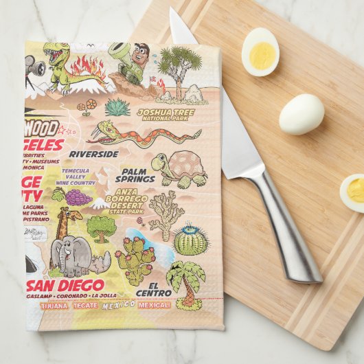 Anpassbare SoCal Geschirrtuch (Viertel Falte)