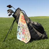 Anpassbare SoCal Golfhandtuch (Gras)