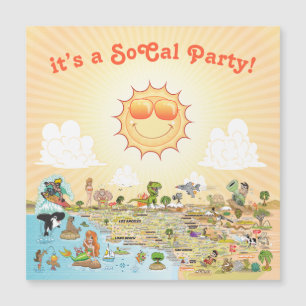 Anpassbare SoCal-Magnet-Karte Magnetkarte