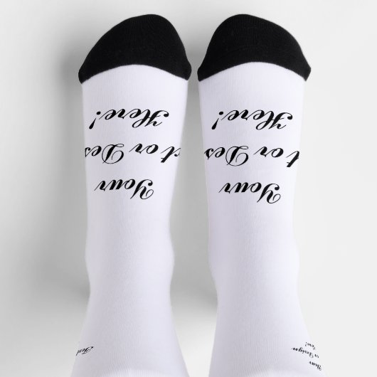 Anpassbare Socken - Hinzufügen von Text oder Desig (Oben)