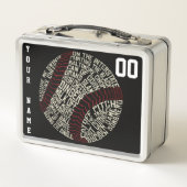 Anpassbare Softball-Baseball-Lunch Box Metall Brotdose (Rückseite)
