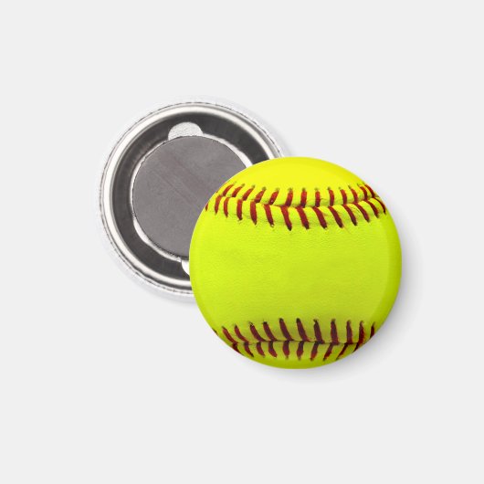 Anpassbare Softball-Gelbmannschaft Magnet (Vorderseite/Rückseite)