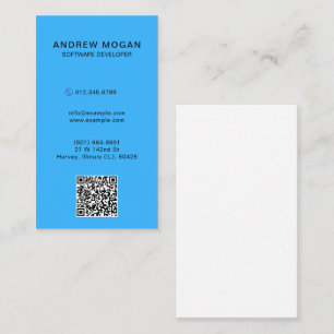 Anpassbare Software-Entwickler - Cyan-blau Visitenkarte