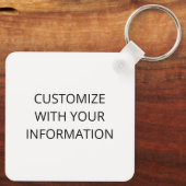 Anpassbare Solaranlage Schlüsselanhänger (Rückseite)