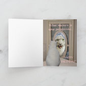 Anpassbare, sonnige Katze mit Spiegelbild Karte (Innenseite)