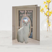 Anpassbare, sonnige Katze mit Spiegelbild Karte (Gelbe Blume)