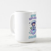 Anpassbare Space Explorer Kawaii Kaffeetasse (Vorderseite Links)