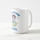 Anpassbare Space Explorer Kawaii Kaffeetasse (VorderseiteRechts)