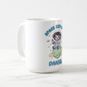 Anpassbare Space Explorer Kawaii Kaffeetasse (Vorderseite Links)