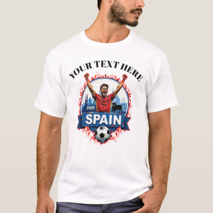 Anpassbare Spanien Fußball-Mannschafts-Anhänger T-Shirt
