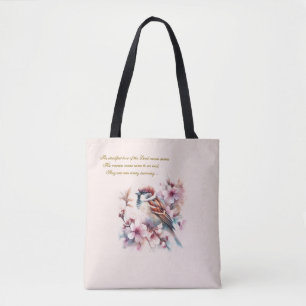 Anpassbare Sparrow-Bibel-Verse Blush Pink Tasche