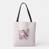 Anpassbare Sparrow-Bibel-Verse Blush Pink Tasche (Rückseite)