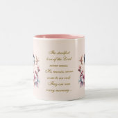 Anpassbare Sparrow-Bibel-Verse Blush Pink Zweifarbige Tasse (Mittel)