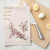 Anpassbare Sparrow-Bibelverse Rosa 2 Geschirrtuch (Viertel Falte)