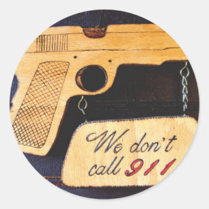 Anpassbare Spaß-Sticker für Gun Runder Aufkleber