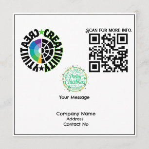 Anpassbare Speisekarte mit QR-Code, Logo für X'mas Menükarte