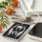 Anpassbare Spooky Doberman Akryllischer Schlüssela Schlüsselanhänger (Vorderseite rechts)