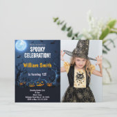 Anpassbare Spooky-Party Einladungen für Kinder (Stehend Vorderseite)