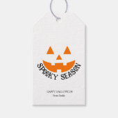 Anpassbare Spooky Season Jack-O-Lantern Geschenkanhänger (Vorderseite)