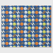 Anpassbare Sportarten Geschenkpapier (Flach)