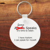 Anpassbare Sprache des Autismus-Schlüsselanhängers Schlüsselanhänger (Vorderseite)