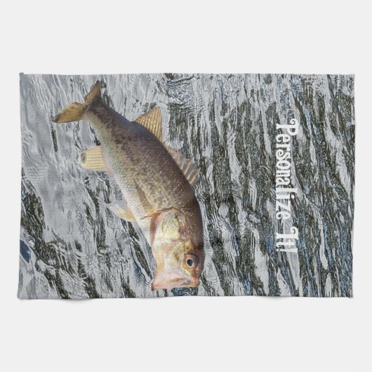 Anpassbare Springbass-Fischer Geschirrtuch (Horizontal)