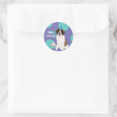 Anpassbare St Bernard Classic Round Sticker (Tasche)