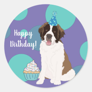Anpassbare St Bernard Classic Round Sticker