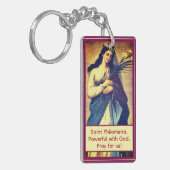 Anpassbare St. Philomena Schlüsselanhänger (Vorderseite links)