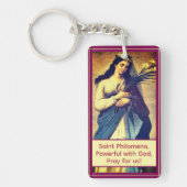 Anpassbare St. Philomena Schlüsselanhänger (Vorderseite)