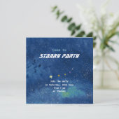 Anpassbare Starry Sky Illustration Einladung (Stehend Vorderseite)