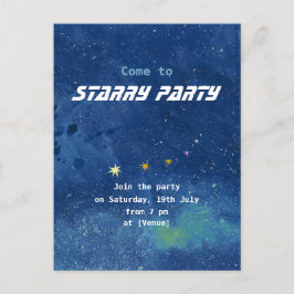 Anpassbare Starry Sky Illustration Postkarte