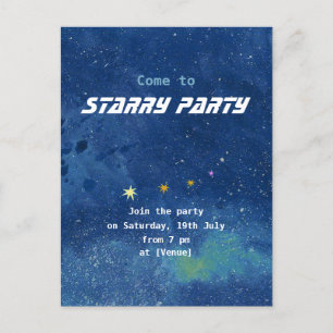 Anpassbare Starry Sky Illustration Postkarte