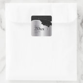 Anpassbare Sticker für Silber und Schwarz-Abschlus (Tasche)