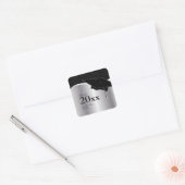 Anpassbare Sticker für Silber und Schwarz-Abschlus (Umschlag)