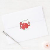 Anpassbare Sticker mit Niedlichem walisischen Rote (Umschlag)